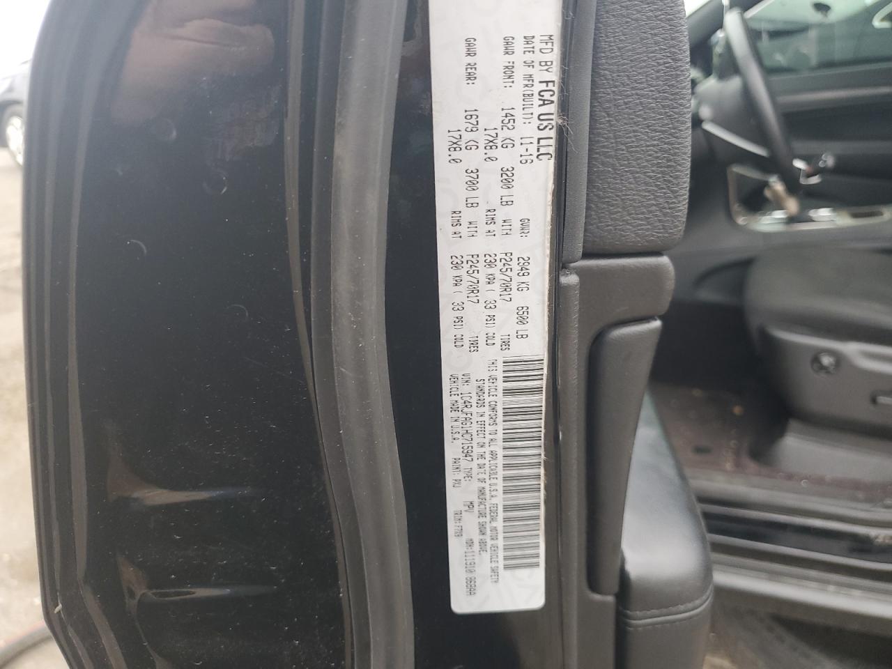 2017 Jeep Grand Cherokee Laredo VIN: 1C4RJFAG1HC715947 Lot: 81626135