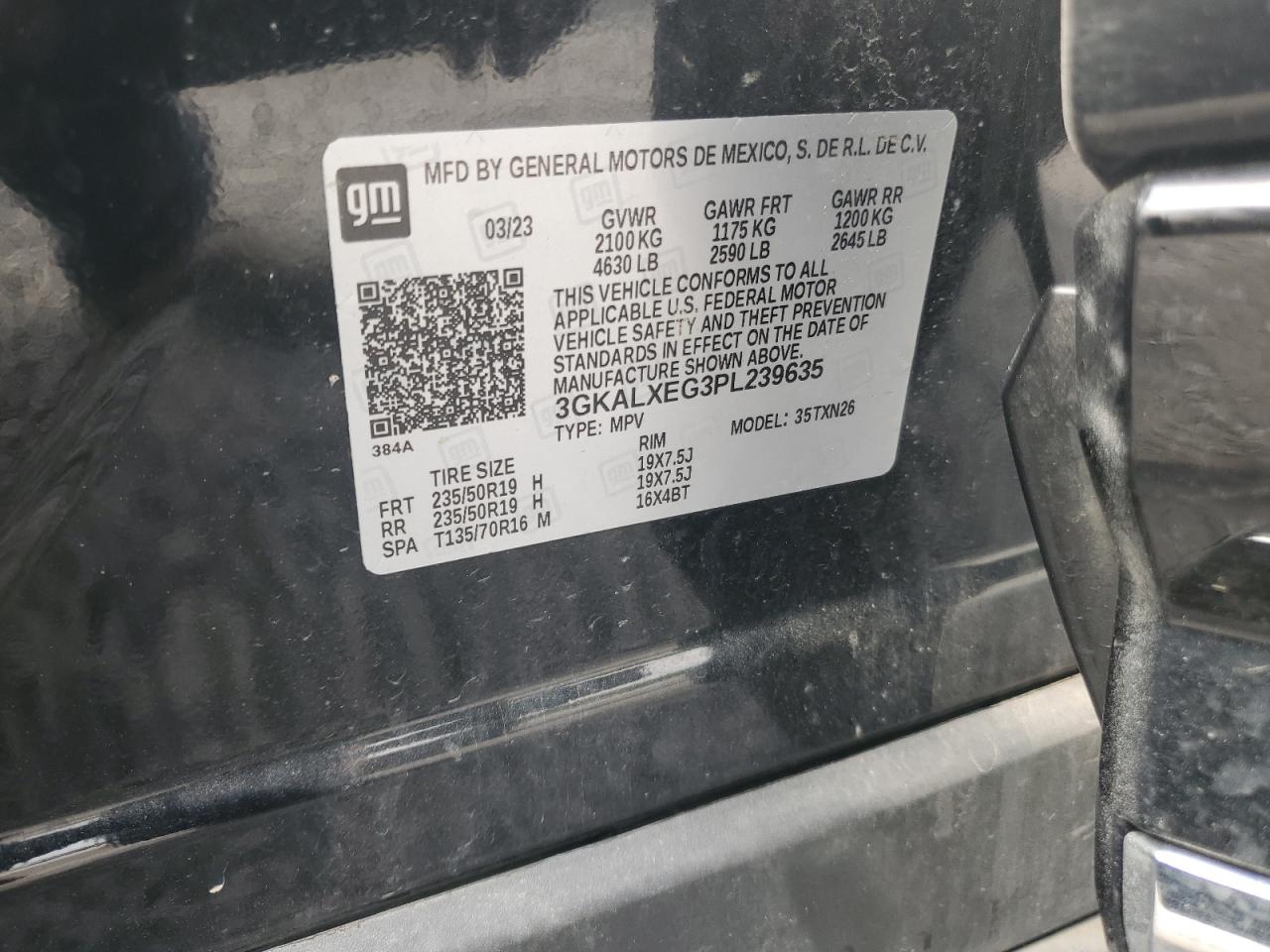 2023 GMC Terrain Denali VIN: 3GKALXEG3PL239635 Lot: 81661995