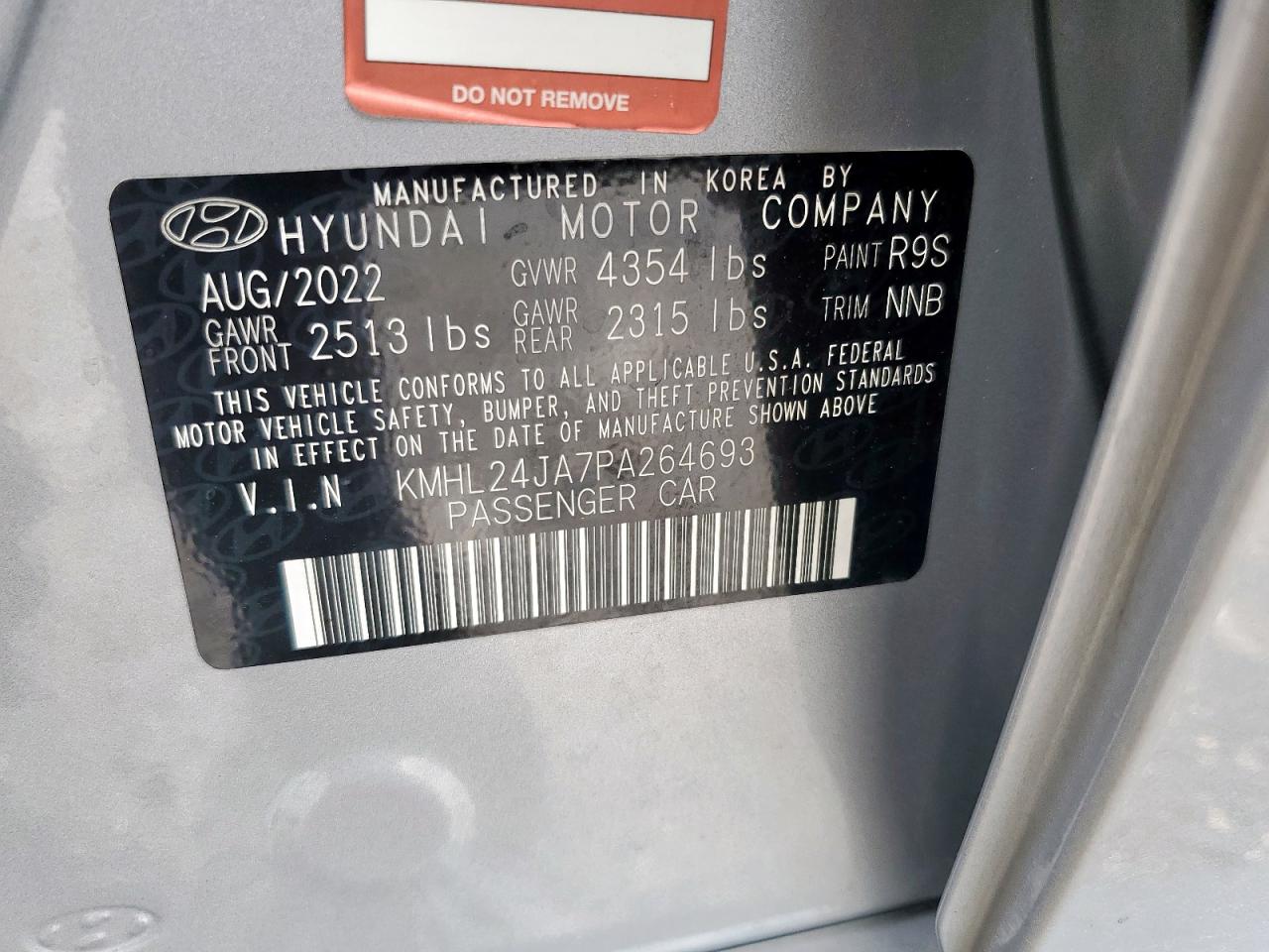 2023 Hyundai Sonata Se VIN: KMHL24JA7PA264693 Lot: 80916725