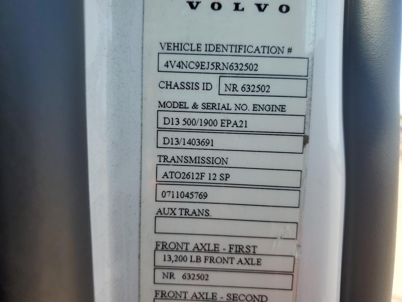2024 Volvo Vnl Semi Truck VIN: 4V4NC9EJ5RN632502 Lot: 70963235