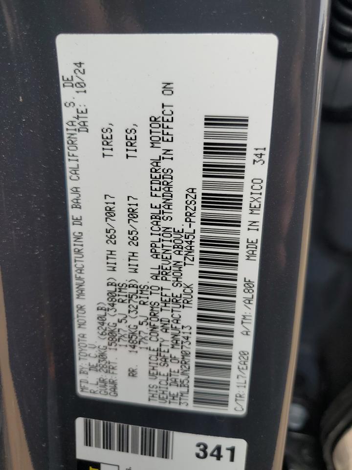 2024 Toyota Tacoma Double Cab VIN: 3TMLB5JN2RM073413 Lot: 72031875