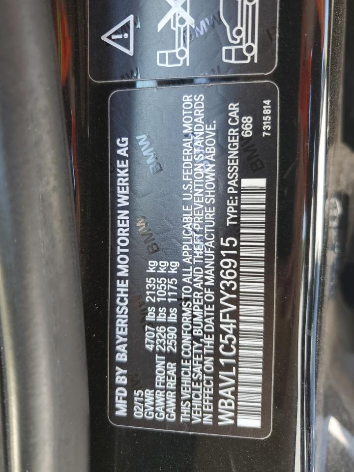 2015 BMW X1 xDrive28I VIN: WBAVL1C54FVY36915 Lot: 80358775