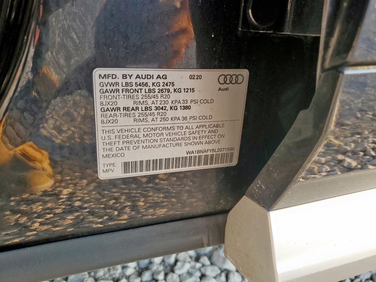 2020 Audi Q5 Premium Plus VIN: WA1BNAFY5L2071596 Lot: 70526045