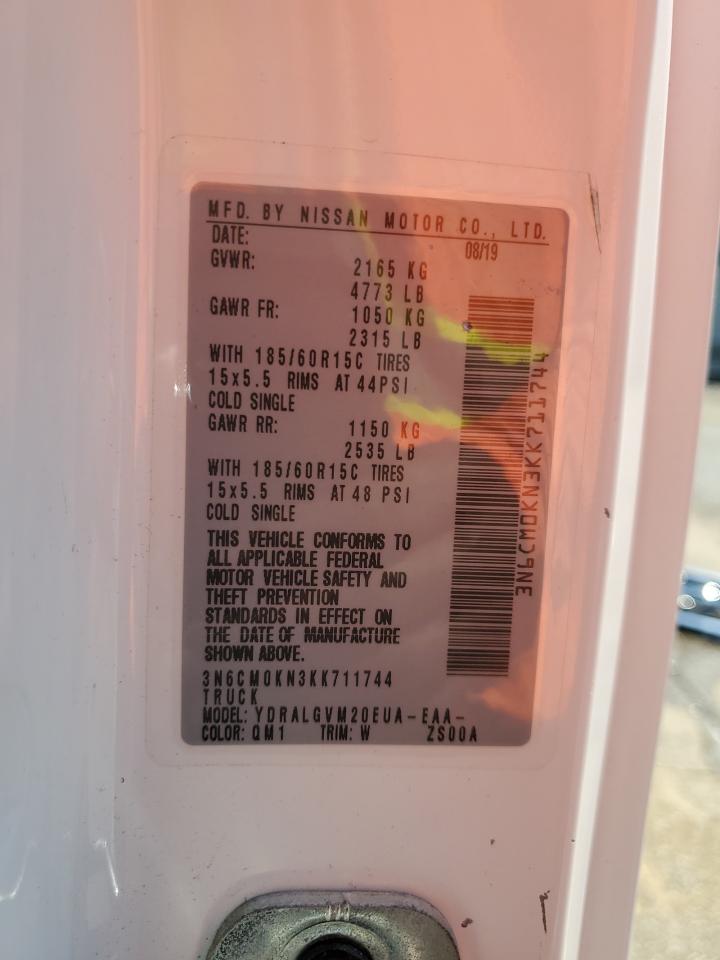 2019 Nissan Nv200 2.5S VIN: 3N6CM0KN3KK711744 Lot: 71885445