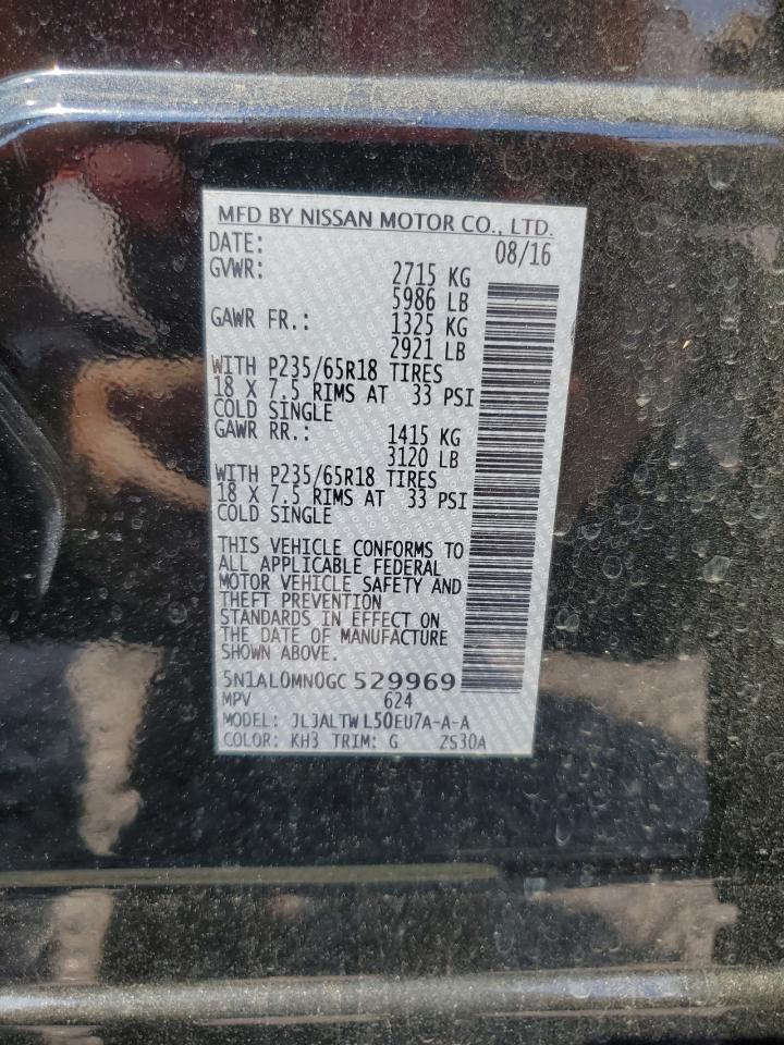 2016 Infiniti Qx60 VIN: 5N1AL0MN0GC529969 Lot: 80531125