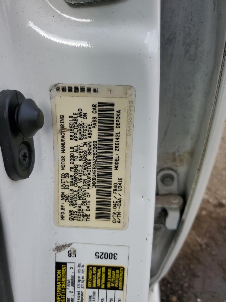 2010 Toyota Corolla Base VIN: 1NXBU4EE2AZ280969 Lot: 83759625