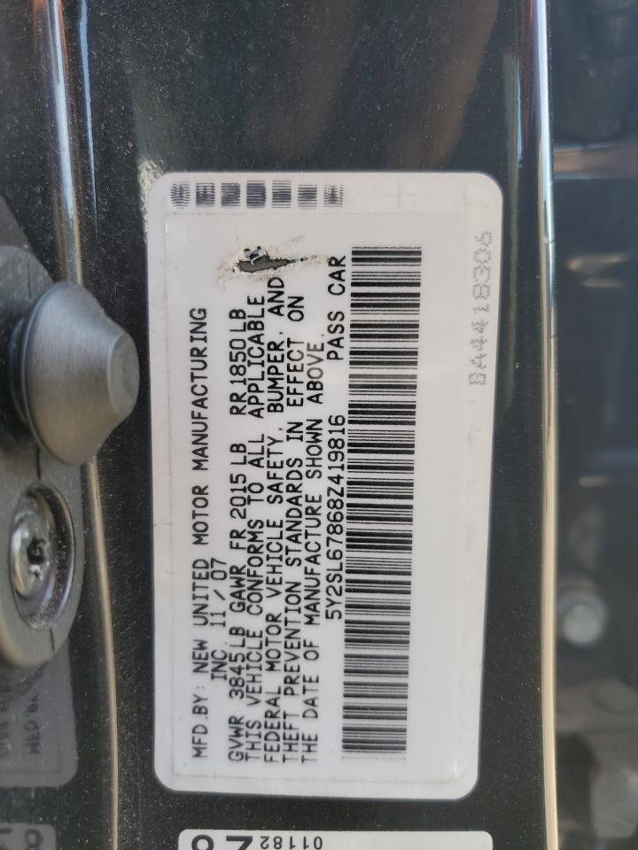 2008 Pontiac Vibe VIN: 5Y2SL67868Z419816 Lot: 80103855
