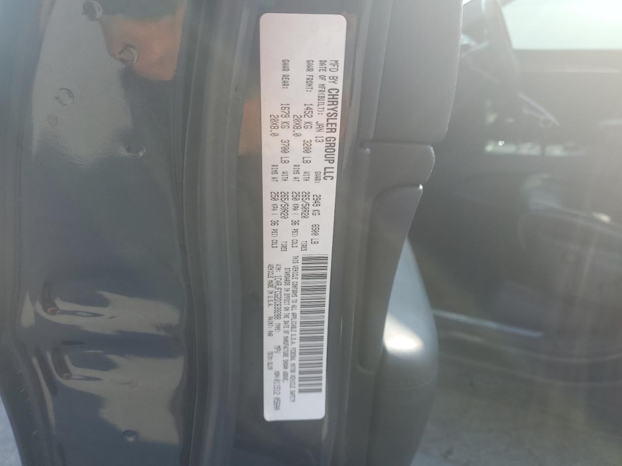 2013 Jeep Grand Cherokee Overland VIN: 1C4RJFCG2DC639288 Lot: 71859825