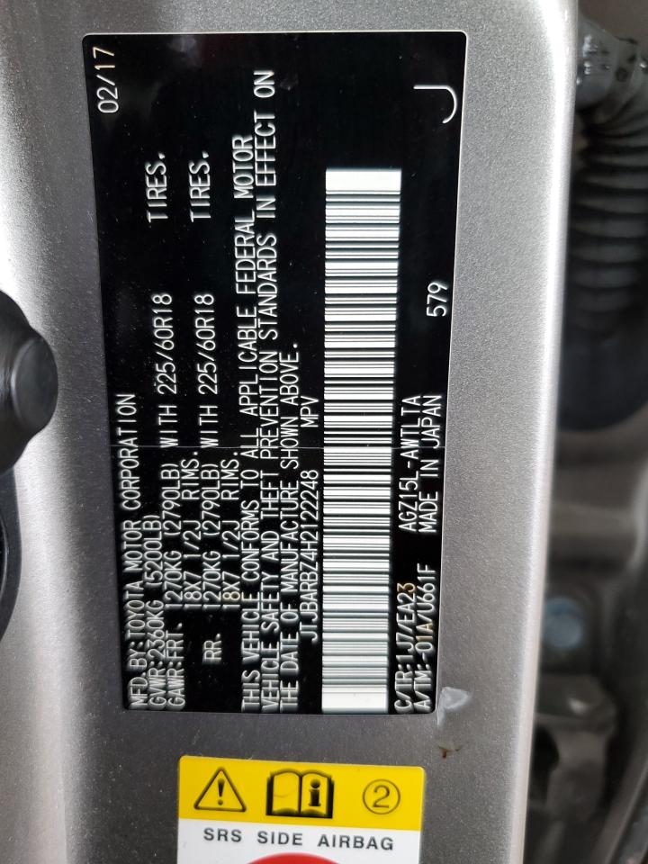 2017 Lexus Nx 200T Base VIN: JTJBARBZ4H2122248 Lot: 82069805