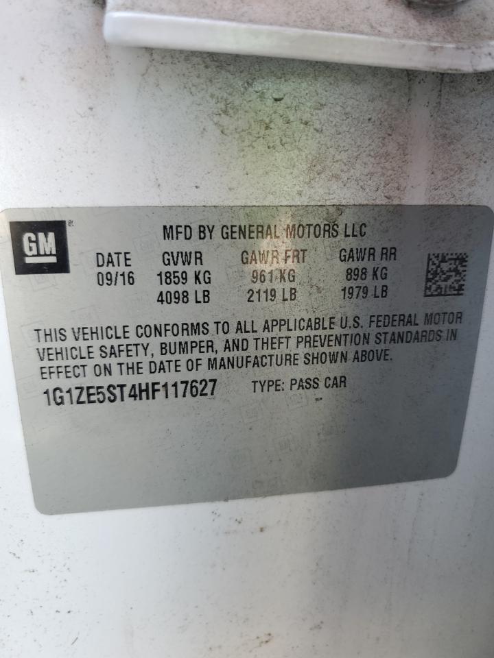 2017 Chevrolet Malibu Lt VIN: 1G1ZE5ST4HF117627 Lot: 81767115