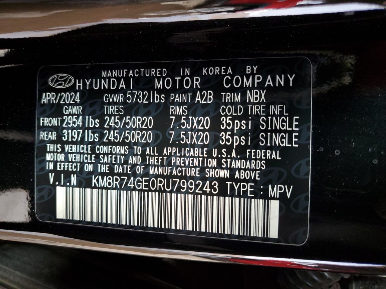 2024 Hyundai Palisade Calligraphy VIN: KM8R74GE0RU799243 Lot: 81149175