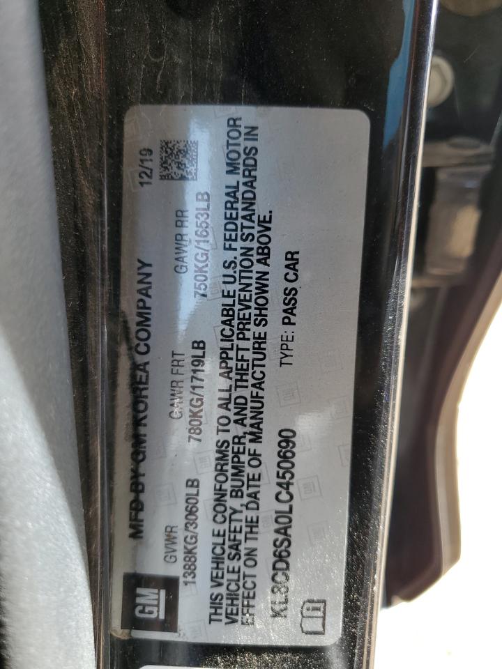 2020 Chevrolet Spark 1Lt VIN: KL8CD6SA0LC450690 Lot: 81127085