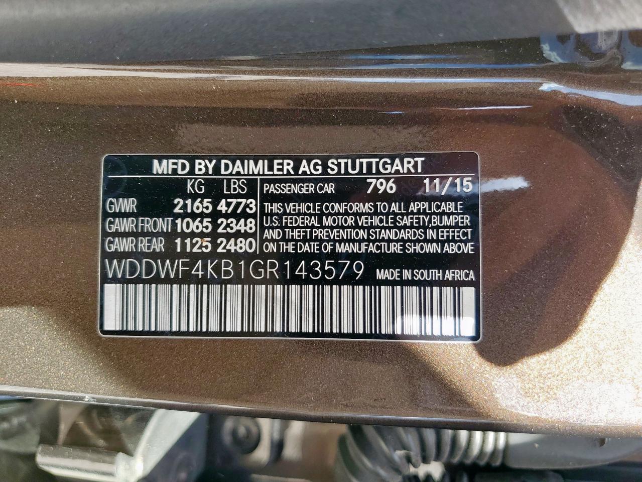 2016 Mercedes-Benz C 300 4Matic VIN: WDDWF4KB1GR143579 Lot: 81551035
