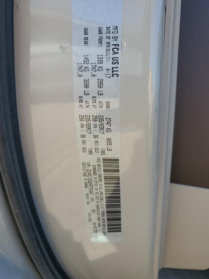 2017 Chrysler Pacifica Touring VIN: 2C4RC1DG6HR754307 Lot: 83949995