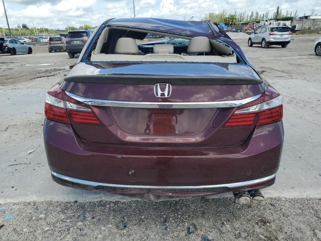  HONDA ACCORD 2017 Бордовый