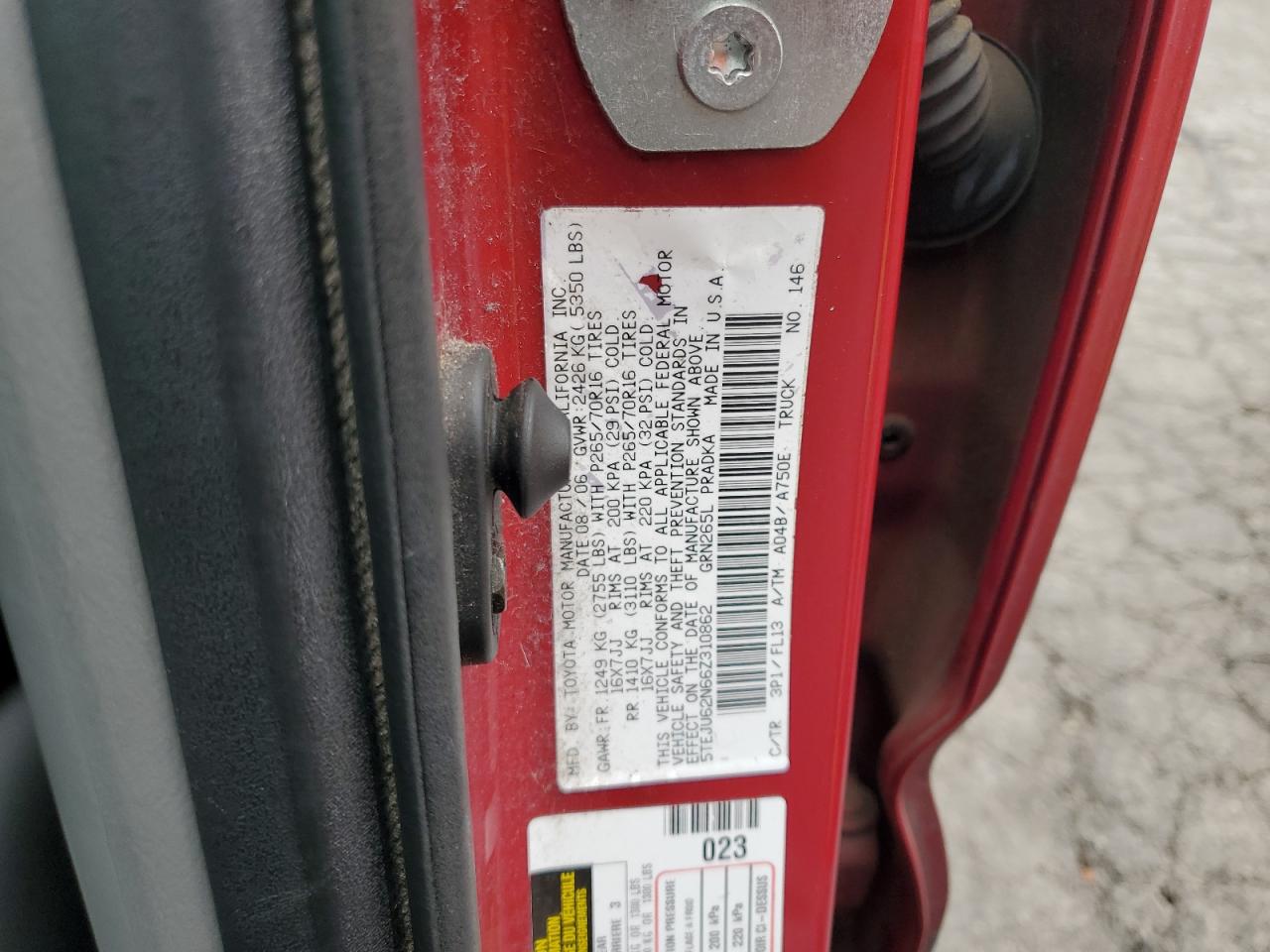 2006 Toyota Tacoma Double Cab Prerunner VIN: 5TEJU62N66Z310862 Lot: 84407315