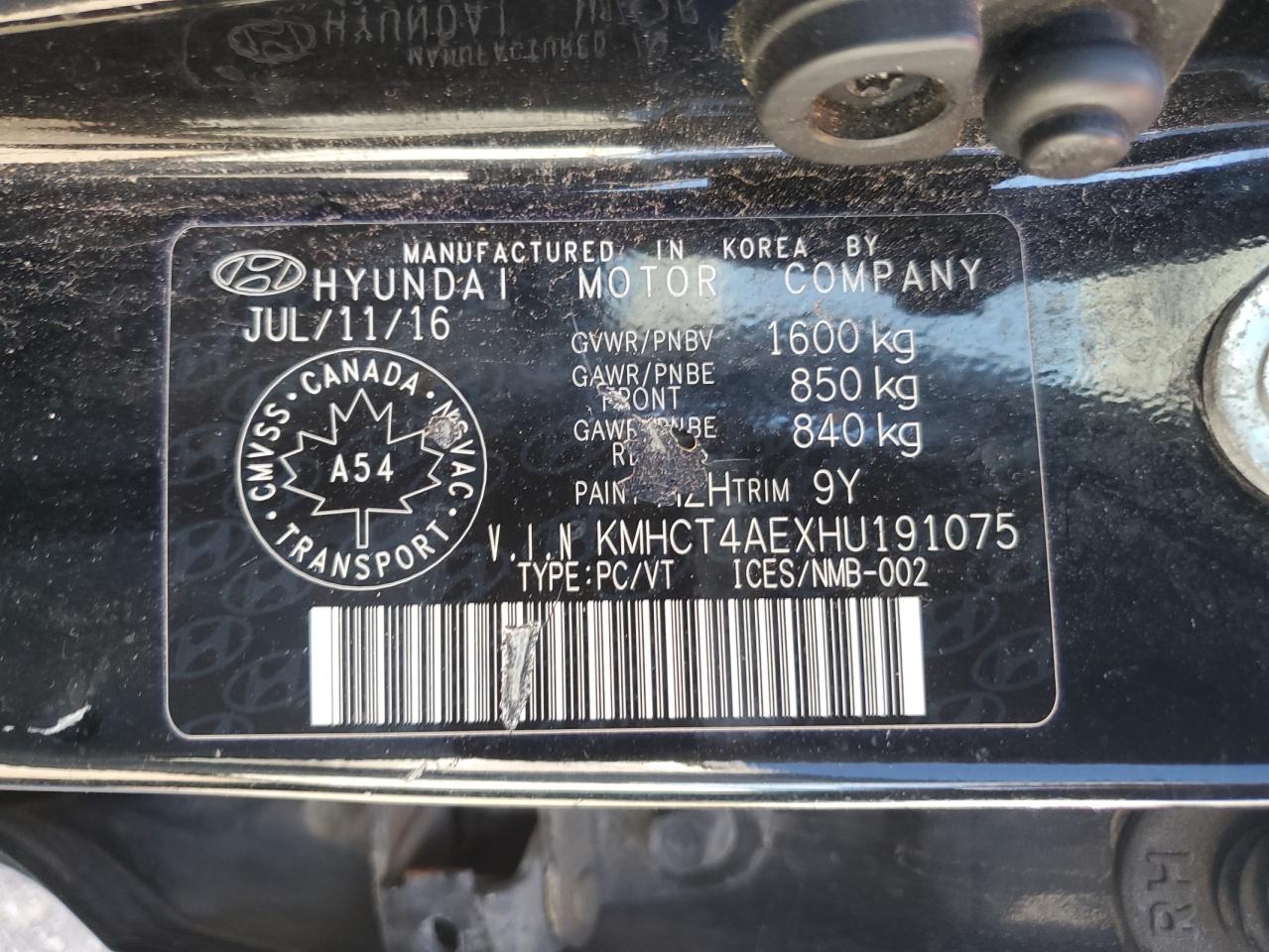 2017 Hyundai Accent Se VIN: KMHCT4AEXHU191075 Lot: 84449605