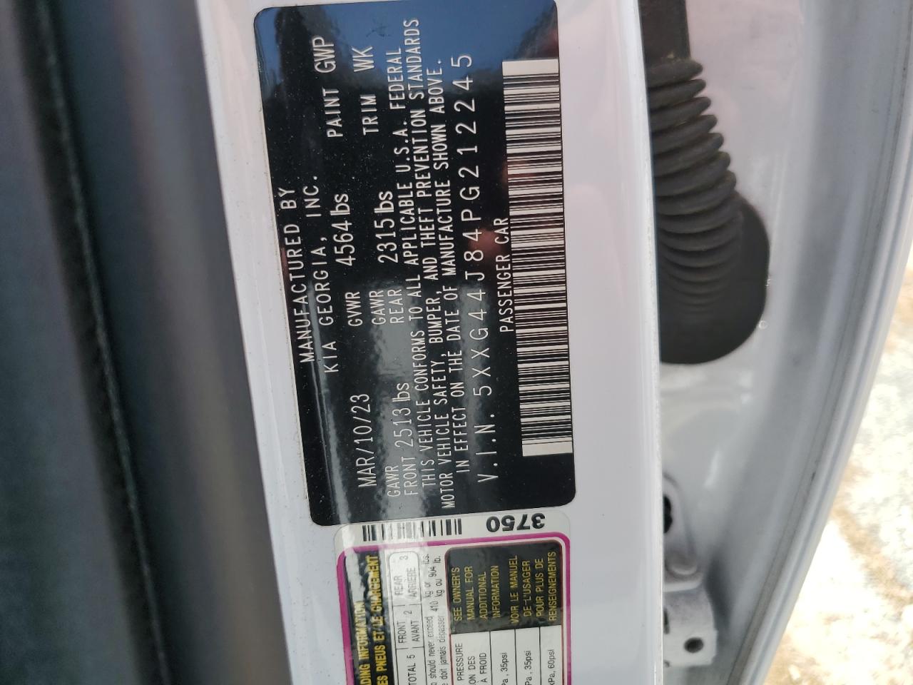 2023 Kia K5 Gt VIN: 5XXG44J84PG212245 Lot: 80099315