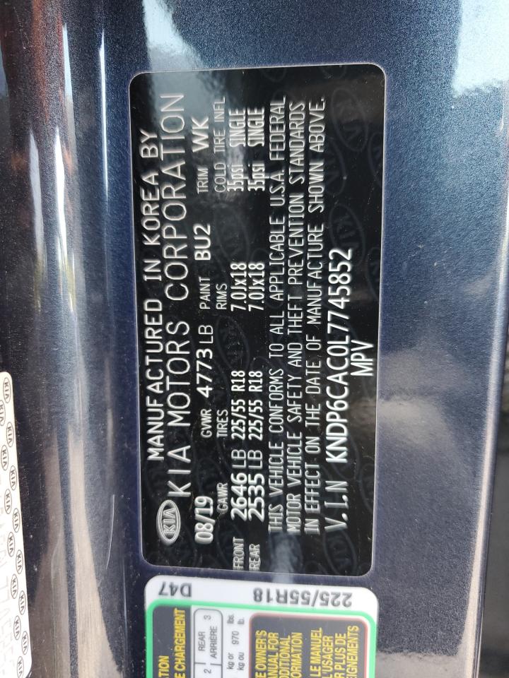 2020 Kia Sportage S VIN: KNDP6CAC0L7745852 Lot: 71206205