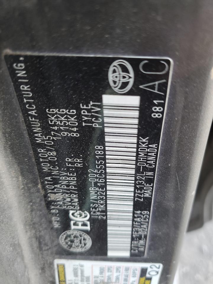 2006 Toyota Corolla Matrix Xr VIN: 2T1KR32E16C555188 Lot: 69201335