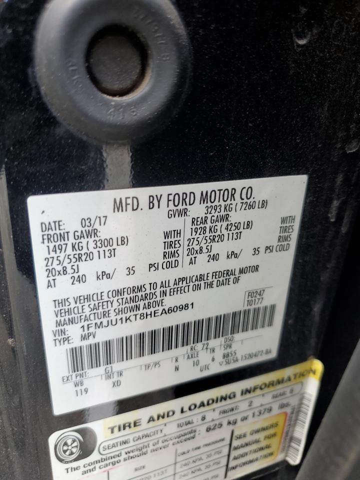 2017 Ford Expedition Limited VIN: 1FMJU1KT8HEA60981 Lot: 81700015