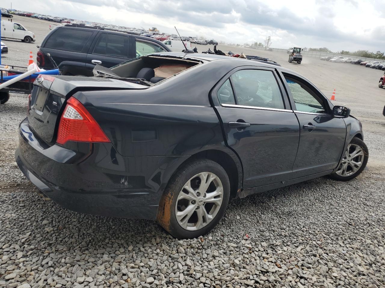 3FAHP0HA6CR165573 FORD FUSION 2012 BLACK Photo 3