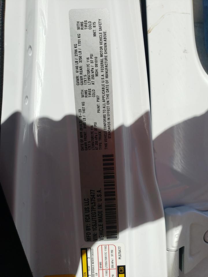 2023 Jeep Gladiator Mojave VIN: 1C6JJTEG7PL575477 Lot: 71283005