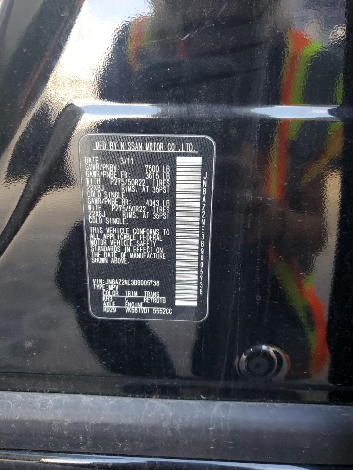 2011 Infiniti Qx56 VIN: JN8AZ2NE3B9005738 Lot: 81858605