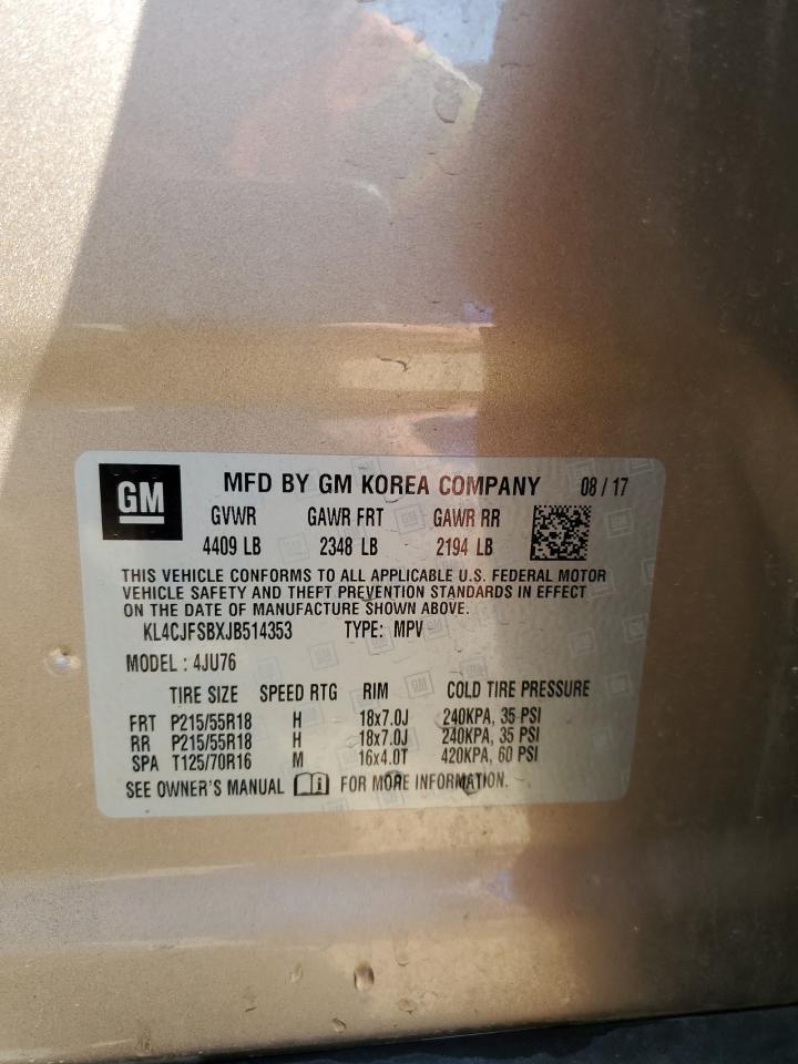 2018 Buick Encore Preferred Ii VIN: KL4CJFSBXJB514353 Lot: 84392705