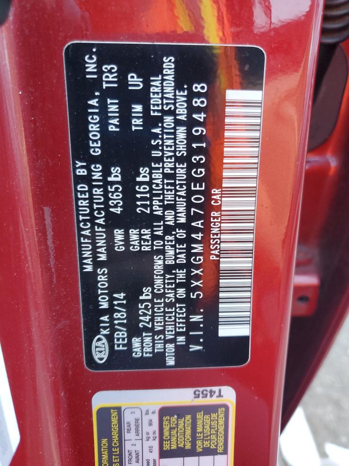 2014 Kia Optima Lx VIN: 5XXGM4A70EG319488 Lot: 80457695