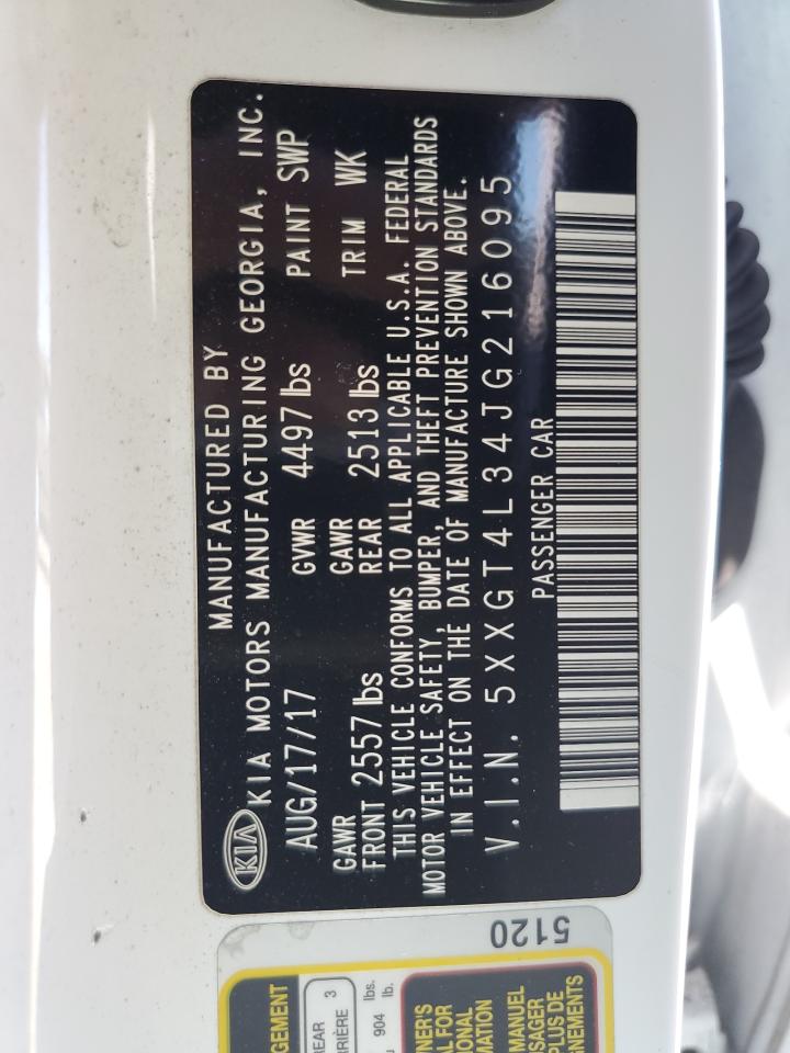 2018 Kia Optima Lx VIN: 5XXGT4L34JG216095 Lot: 81519895