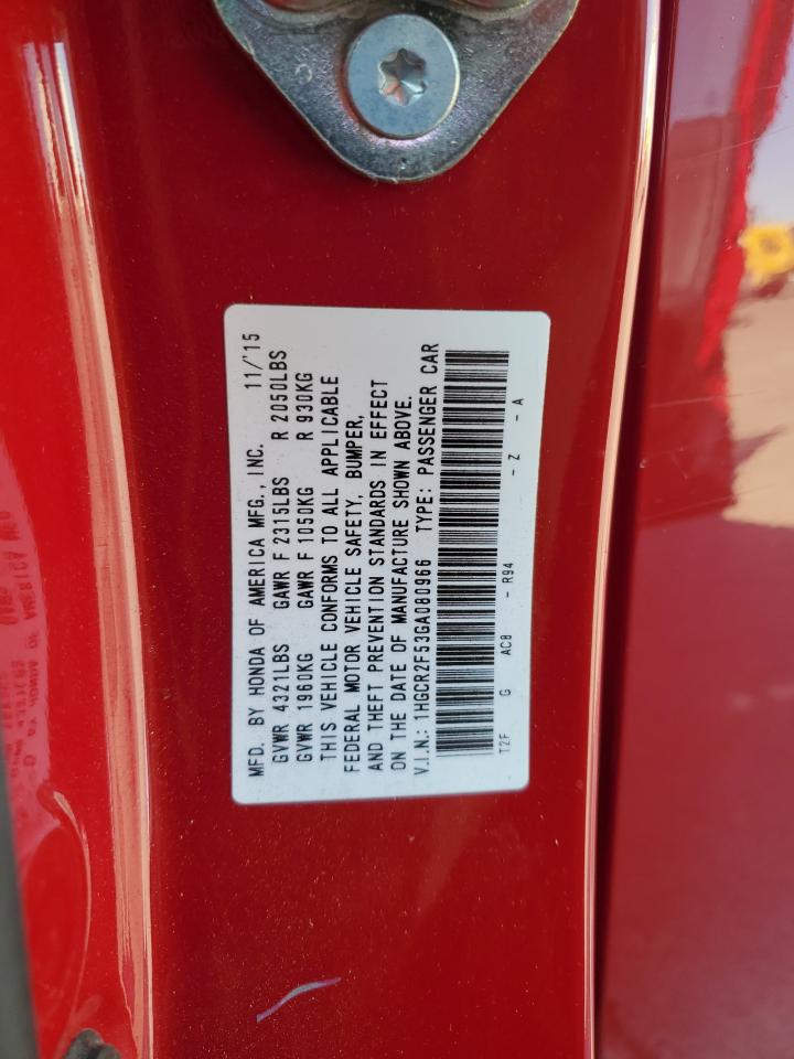 2016 Honda Accord Sport VIN: 1HGCR2F53GA080966 Lot: 81694105