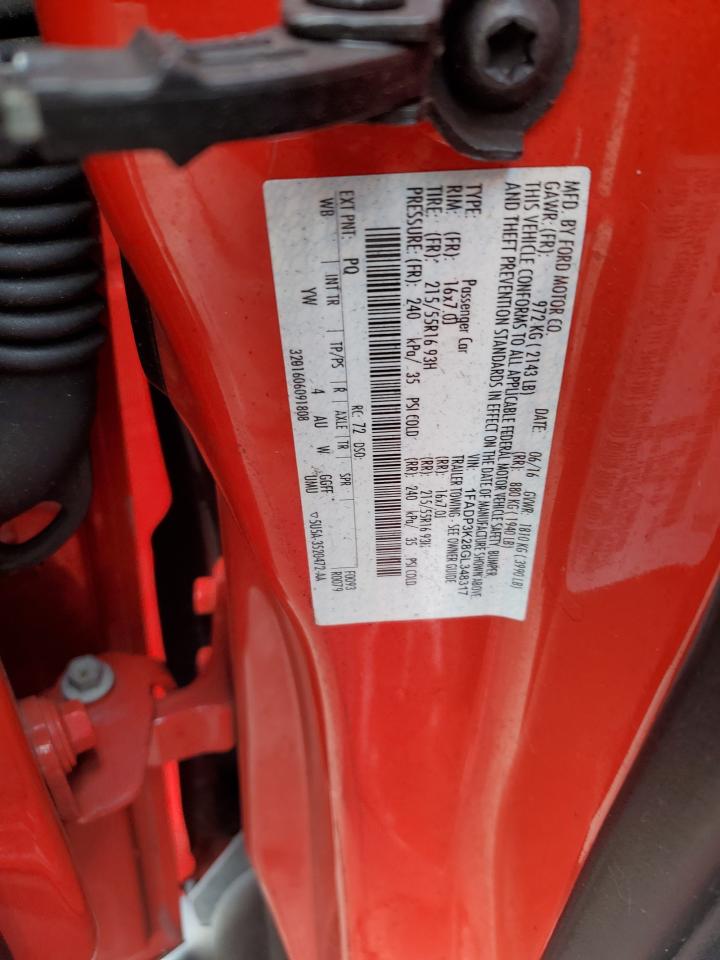 2016 Ford Focus Se VIN: 1FADP3K28GL348317 Lot: 81433055