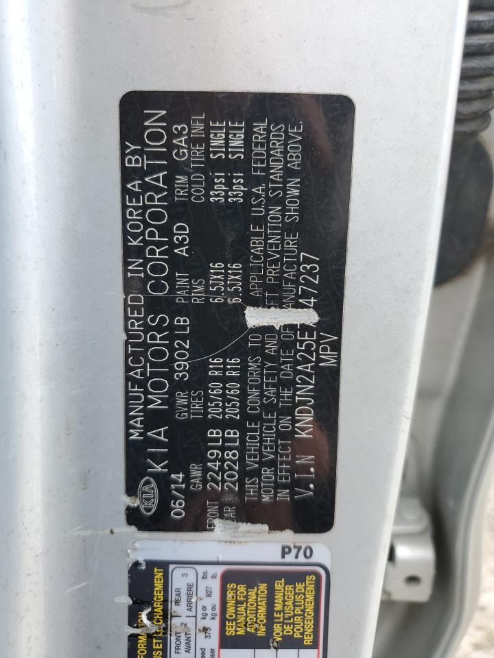 2014 Kia Soul VIN: KNDJN2A25E7747237 Lot: 82125295