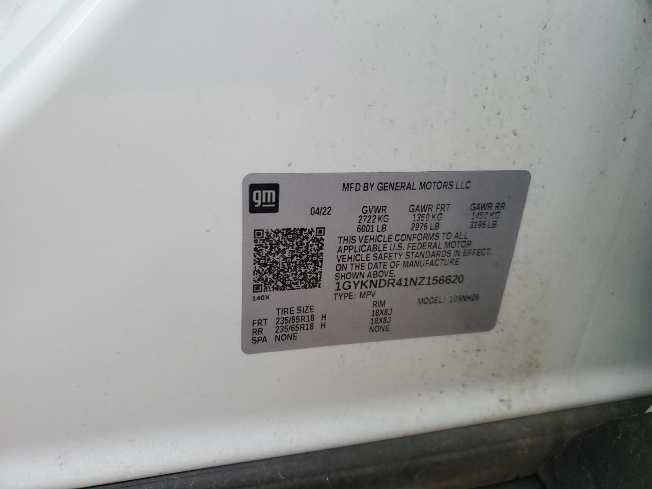 2022 Cadillac Xt5 Premium Luxury VIN: 1GYKNDR41NZ156620 Lot: 71413515