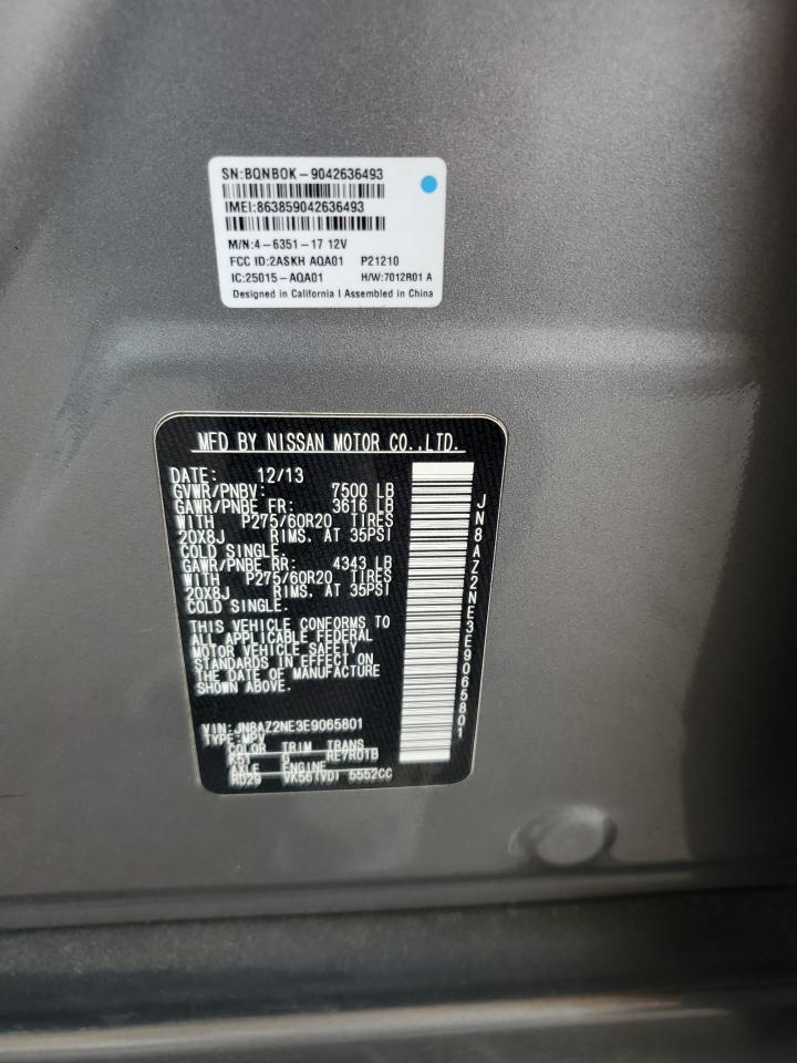 2014 Infiniti Qx80 VIN: JN8AZ2NE3E9065801 Lot: 80994075