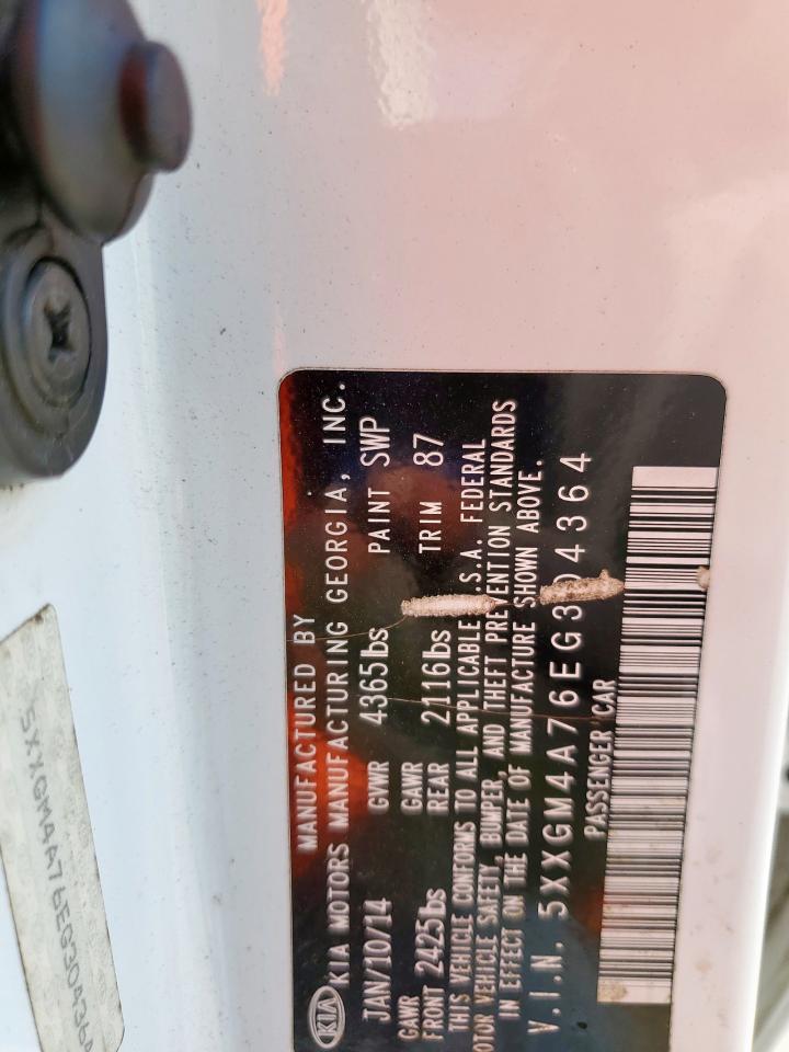 2014 Kia Optima Lx VIN: 5XXGM4A76EG304364 Lot: 71206415