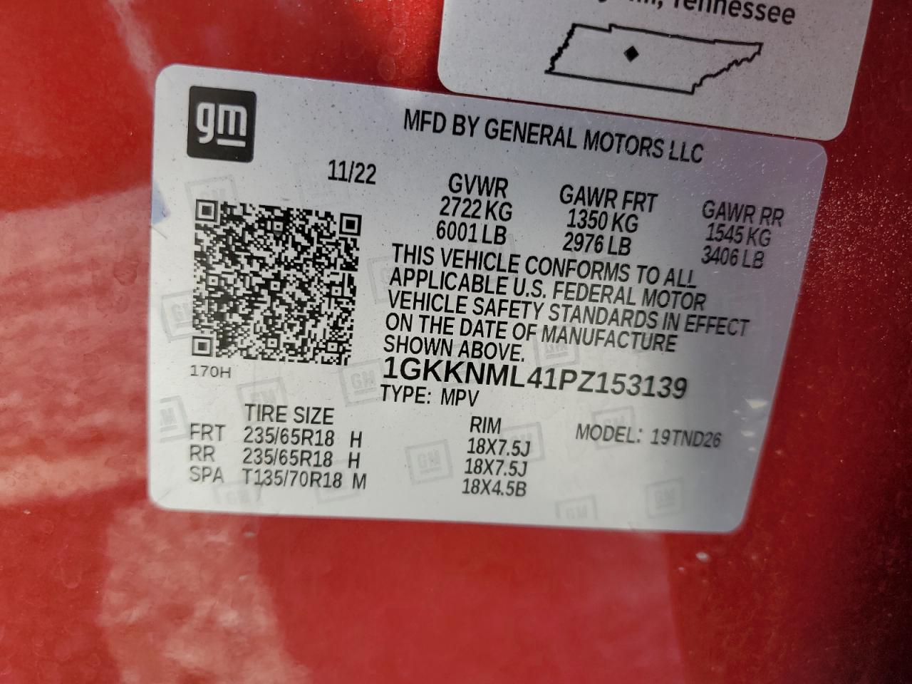 2023 GMC Acadia Slt VIN: 1GKKNML41PZ153139 Lot: 80551945