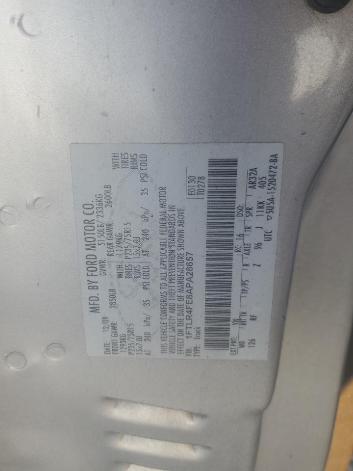 2010 Ford Ranger Super Cab VIN: 1FTLR4FE8APA26657 Lot: 71073975