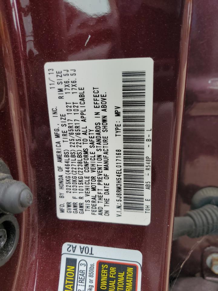 2014 Honda Cr-V Ex VIN: 5J6RM3H54EL017168 Lot: 83853375