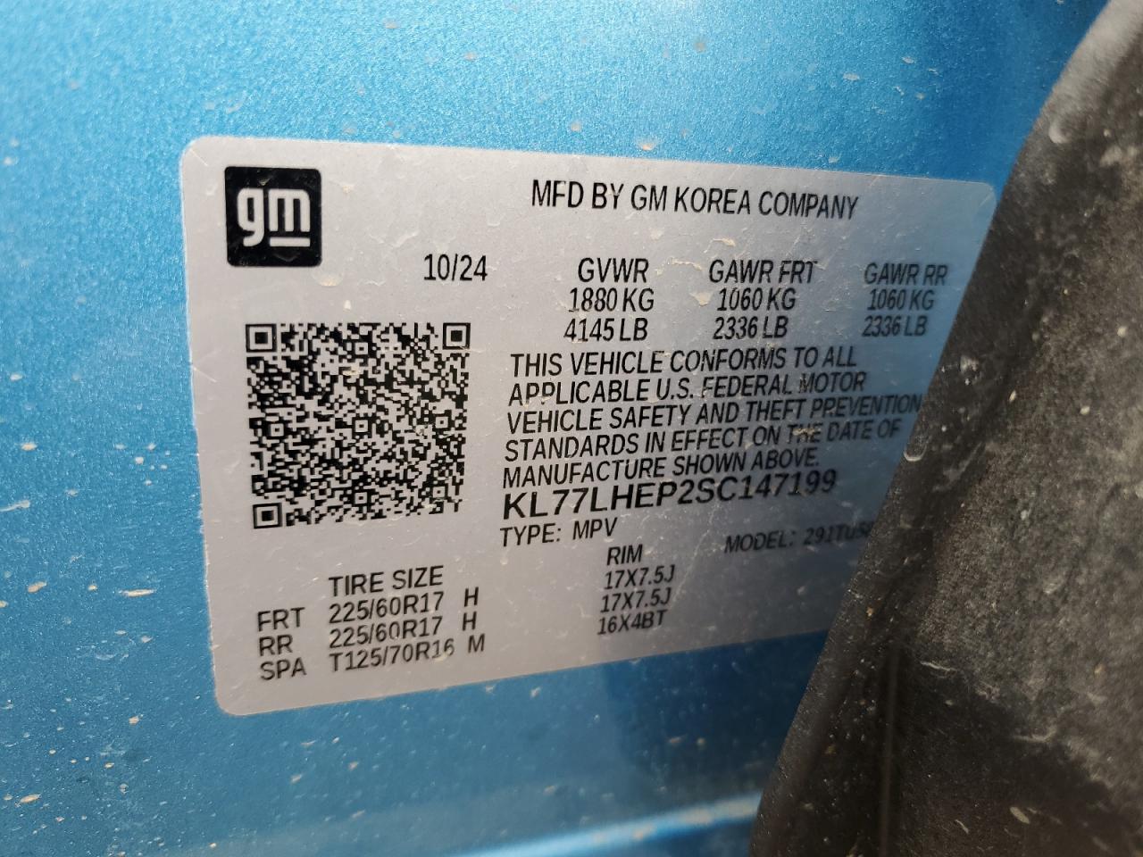 2025 Chevrolet Trax 1Lt VIN: KL77LHEP2SC147199 Lot: 81791405