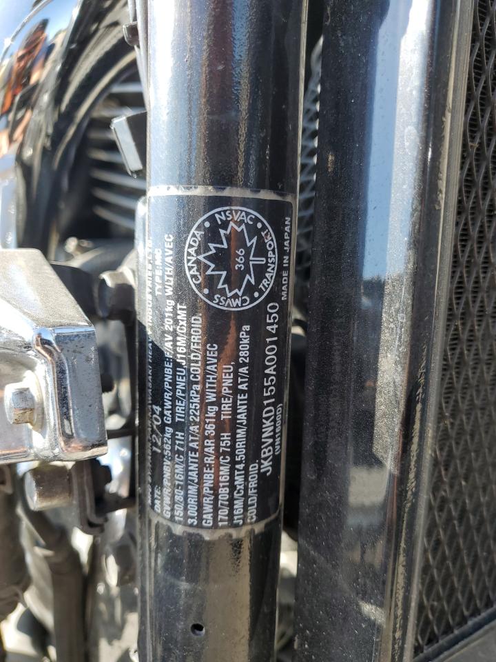 2005 Kawasaki Vn1600 D1 VIN: JKBVNKD155A001450 Lot: 80337795