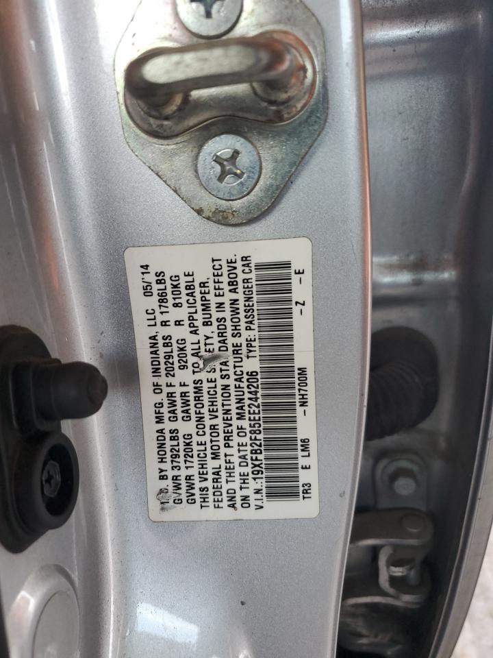 2014 Honda Civic Ex VIN: 19XFB2F85EE244206 Lot: 81549755