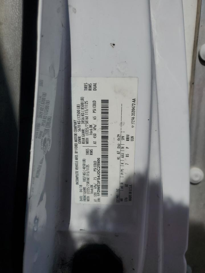 2018 Ford Econoline E-350 Box Truck VIN: 1FDWE3FS4JDC25906 Lot: 71270955