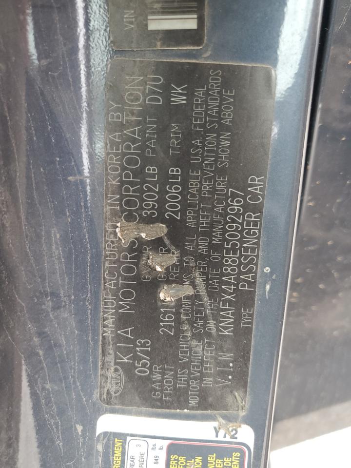 2014 Kia Forte Ex VIN: KNAFX4A88E5092967 Lot: 70561915