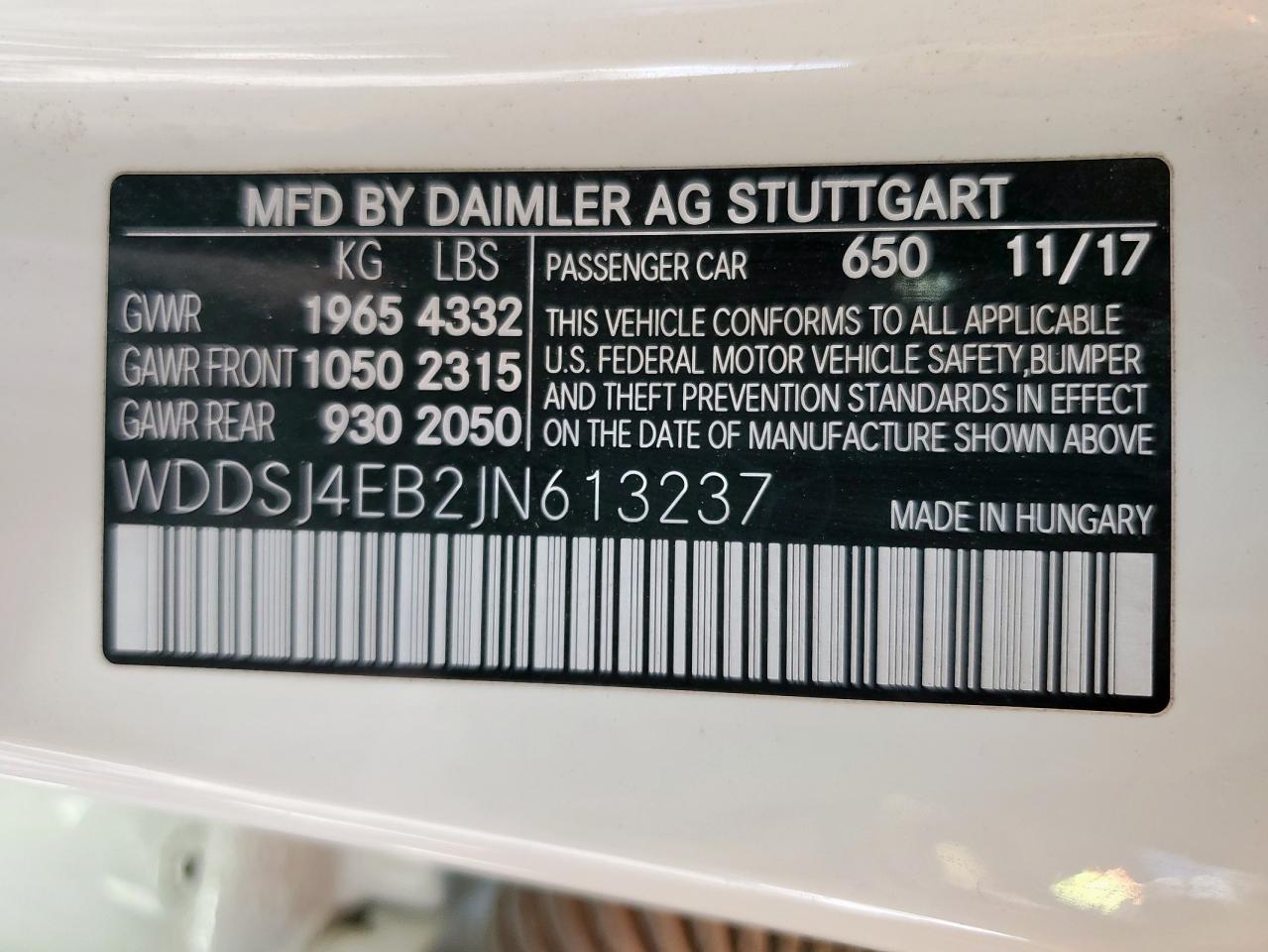 2018 Mercedes-Benz Cla 250 VIN: WDDSJ4EB2JN613237 Lot: 80097375