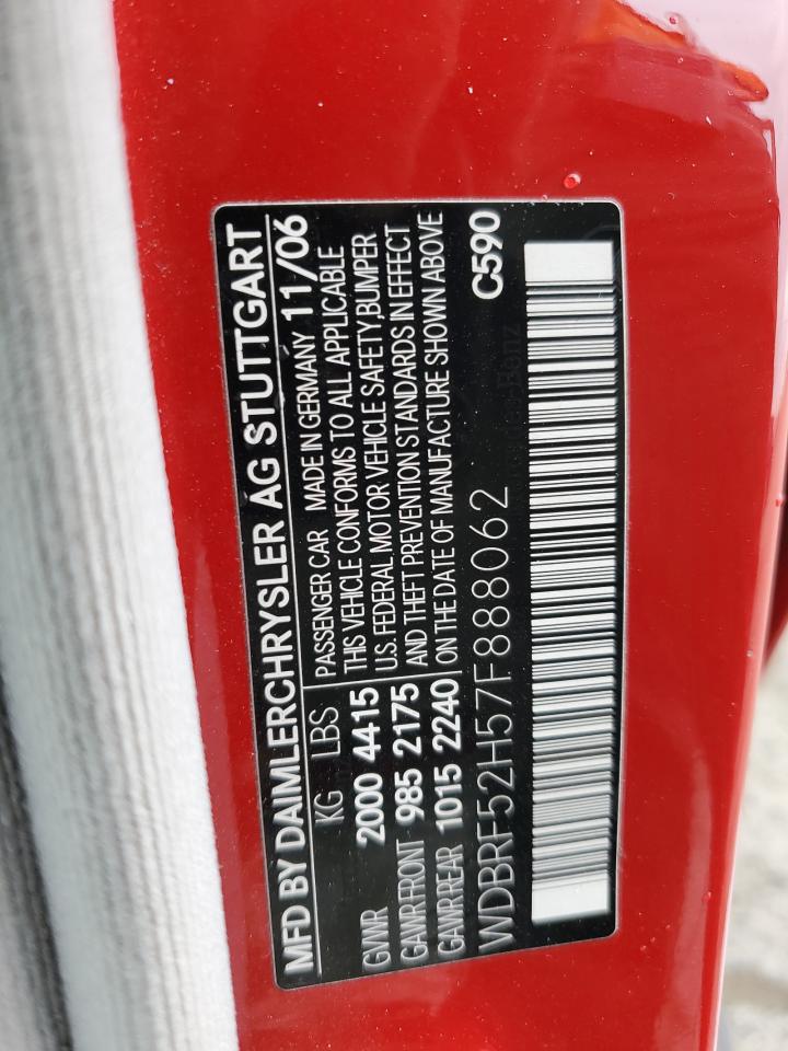 2007 Mercedes-Benz C 230 VIN: WDBRF52H57F888062 Lot: 81759135