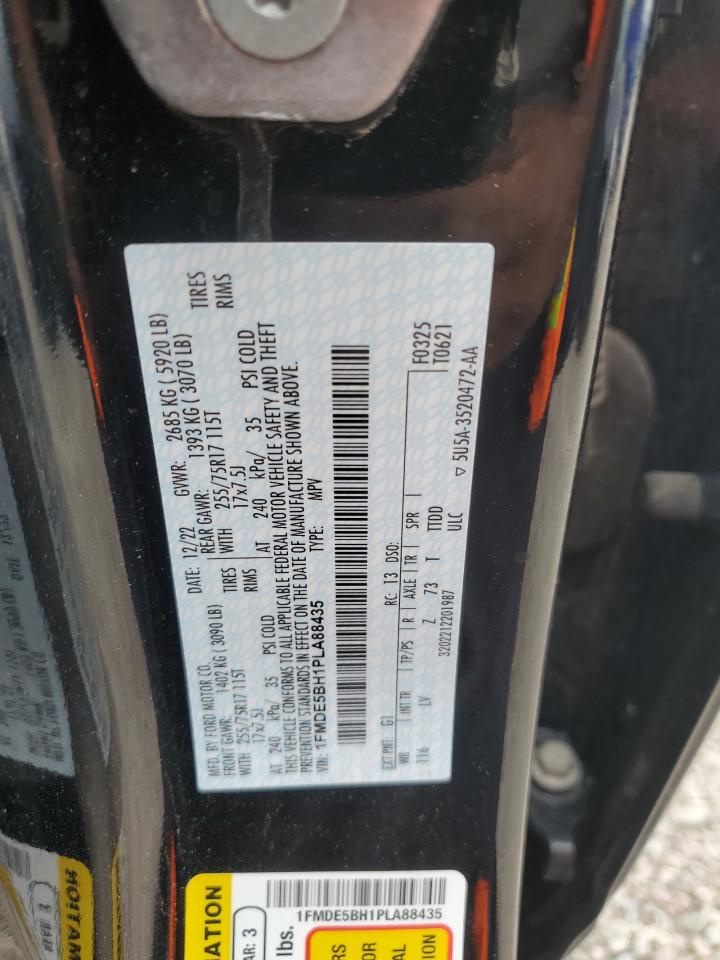 2023 Ford Bronco Base VIN: 1FMDE5BH1PLA88435 Lot: 83757175