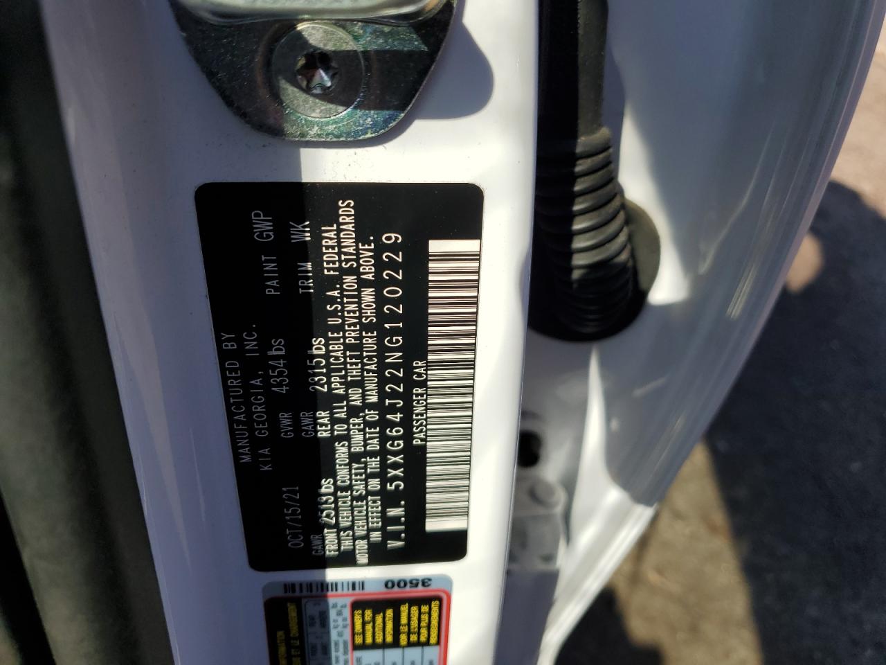 2022 Kia K5 Gt Line VIN: 5XXG64J22NG120229 Lot: 81768195