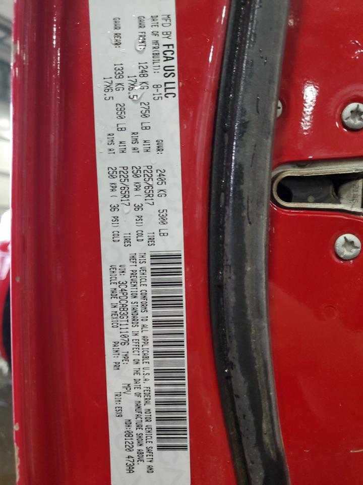 2016 Dodge Journey Se VIN: 3C4PDCAB3GT111076 Lot: 71176695